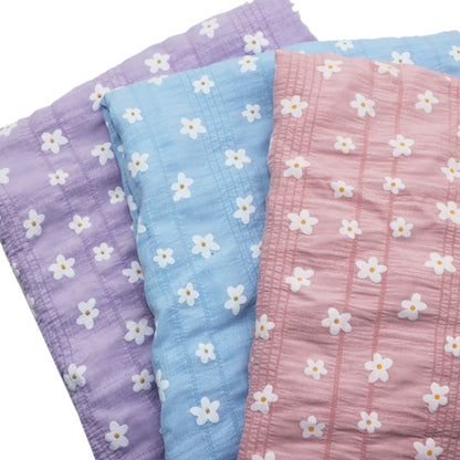 1pc Flower Pattern Wrinkles Texture Quilting Fabric-59.05x19.68inch Precut Polyester Craft Fabrics DIY Handmade Projects Doll Clothes Fabric For Hair Ties, DIY Quilting & Sewing