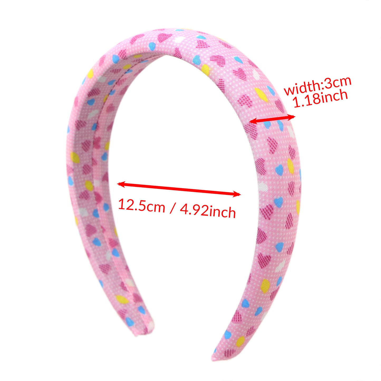 dots heart high cranial hairband