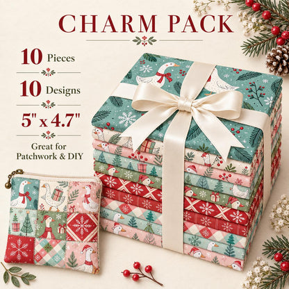 10Pc/Set Christmas Series Plaid Tree Duck Fat Quarter Fabric, Pre-Cut Square Fabric Assort, Fabric Set, Craft Fabric, Handmade DIY Patchwork Fabric,Home Quilting Sewing Fabric, Packaging Fabric, Scrapbooking Craft Hobbyist