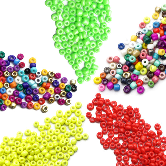 10g/pack 12/0 Vibrant Colorful Miyuki Seed Beads Frosted Solid Color Loose Spacer Acrylic Beads with Hole for Jewelry Making DIY Bracelet Necklace Chain Earrings Charm Bangle Decors Craft Accessories