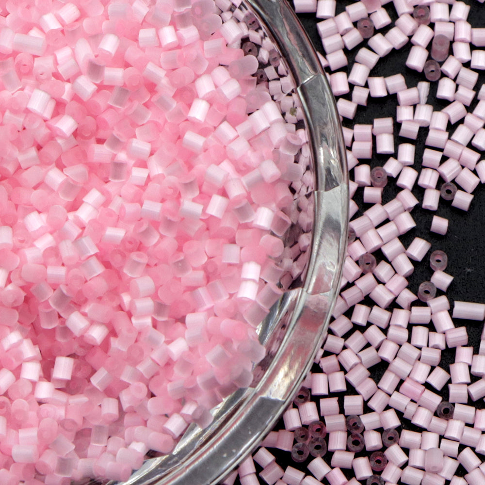 10g/pack H/0 Cylinder Miyuki Seed Beads Plain Solid Color Loose Spacer Acrylic Beads with Hole for Jewelry Making DIY Bracelet Necklace Chain Earrings Charm Bangle Decors Craft Accessorie