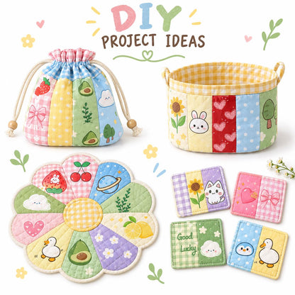 10Pc/Set, Making 10 Images 1pc Each, Each Size: 6.3*50cm Duck Animal Series Sliced Fabric Set Style Combination, Polyester Jelly Roll Fabric Strips, Pre-Cut Quilting Squares, For Quilting DIY, Handicrafts And Sewing, Blankets, Rugs, Interior Decoration, H