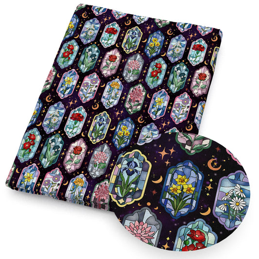 flowerfloral star starfish moon fabric