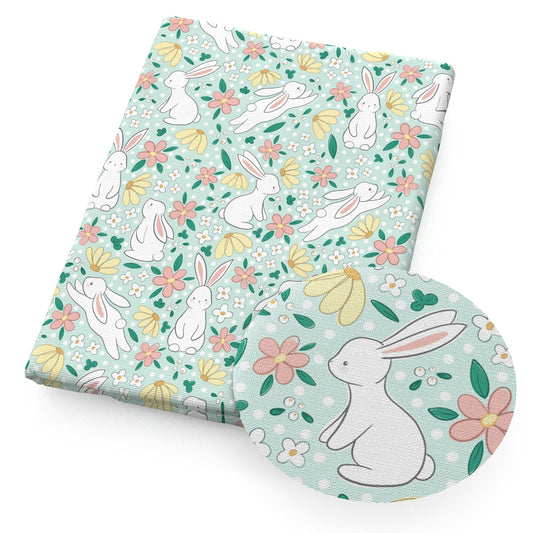 easter bunny rabbit bunny daisy flowerfloral fabric