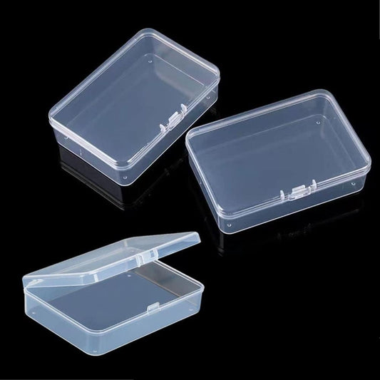 1Pc, Versatile Small Transparent Plastic Flip Cover Storage Box For Jewelry, Hardware Parts, Collecting Small Items, Beads Stationery, DIY Crafts Accessories, Fishing Tackle Box, Home Organization - Jewelry Making Display & Packaging Supplies