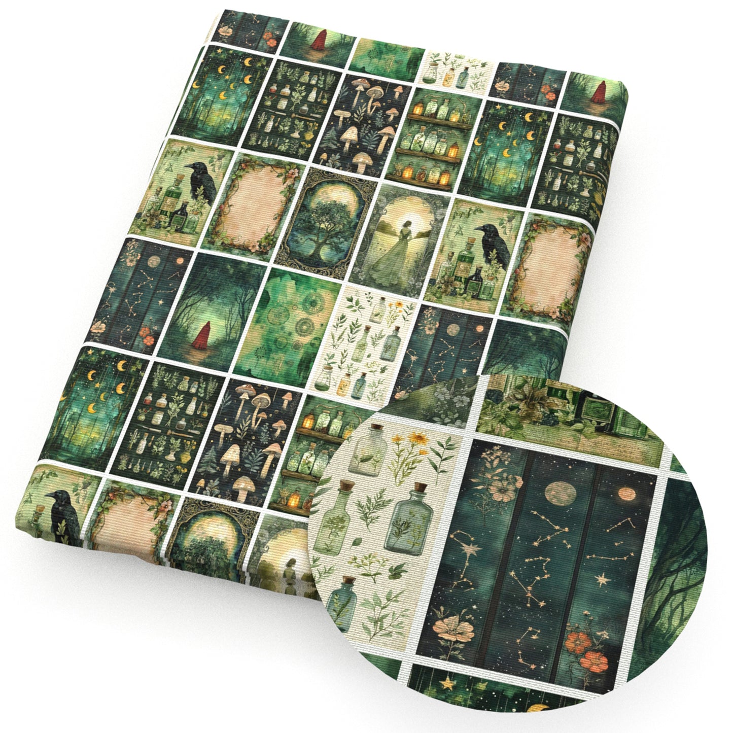 tarot card mushroom glass bottleglass favor jarsglass favor moon photo framepicture frame fabric