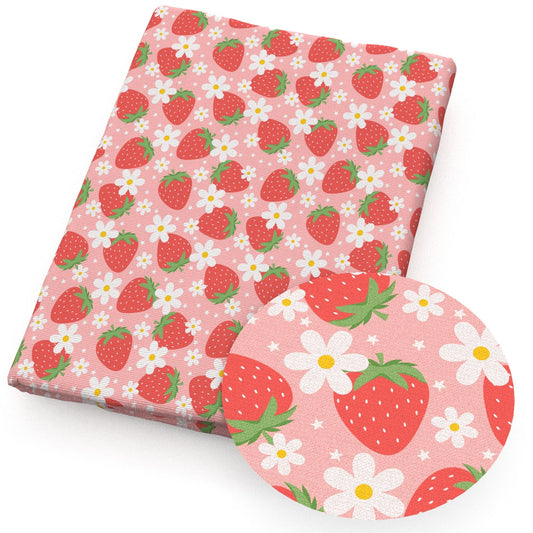 strawberry daisy fabric
