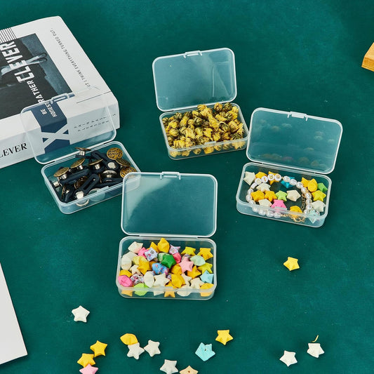 1Pc, Versatile Small Transparent Plastic Flip Cover Storage Box For Jewelry, Hardware Parts, Collecting Small Items, Beads Stationery, DIY Crafts Accessories, Fishing Tackle Box, Home Organization - Jewelry Making Display & Packaging Supplies