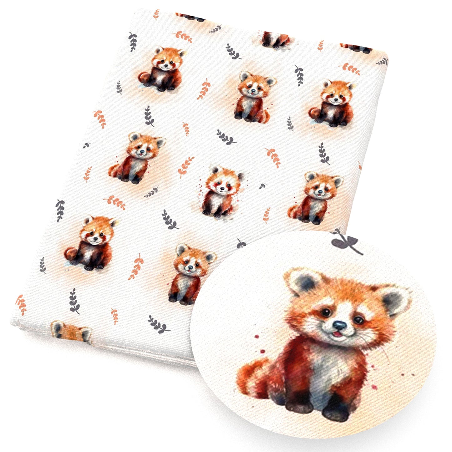 raccoon leaf leaves tree fabric