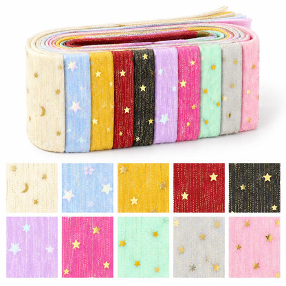 10pcs Vintage Butterfly Mesh Gauze Lace Series Jelly Roll Fabric Strips 2.5X19.7inch Pre-cut 100% Polyester for Patchwork Quilts, Table Runners, Placemats, Tote Bags, Storage Pouches, Makeup Bags, Coasters, Quilt Blocks & Binding Multi-color