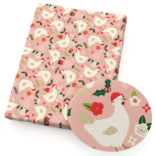 christmas day turkey chicken flowerfloral leaf leaves tree fabric