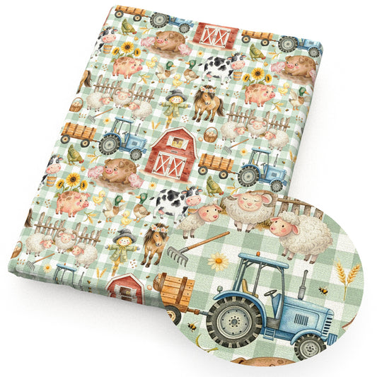 sheep turkey chicken duck ear of wheat scarecrow fabric