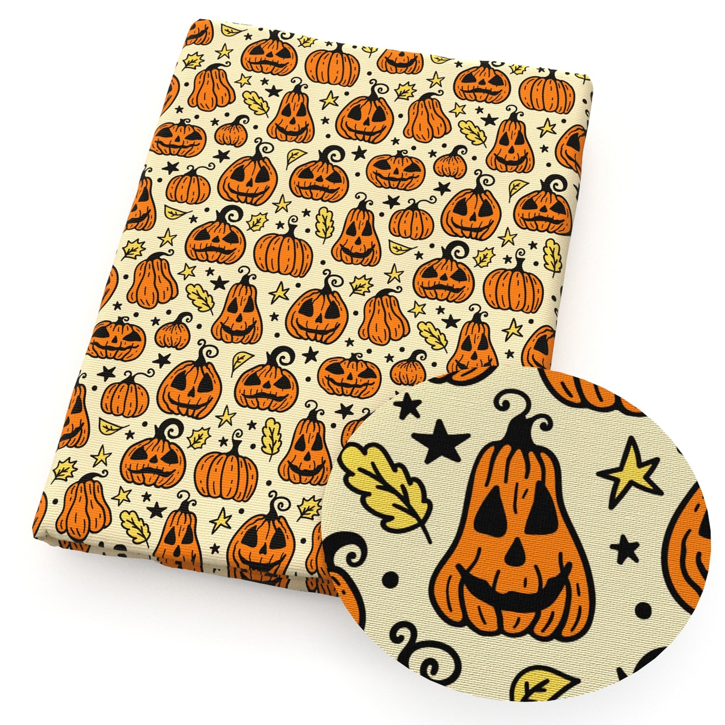 pumpkin leaf leaves tree star starfish halloween fabric