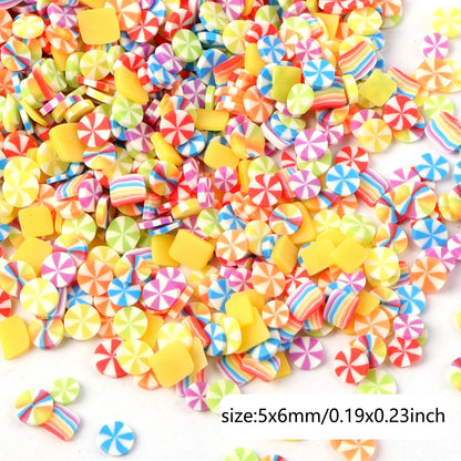 10g/pack Vibrant Candy Cane Nail Art Polymer Clay Slices-Unscented,DIY Crafting Supplies for Phone Case Decoration, Festive Nail Art Design, Christmas Crafting Accessories, and Creative Jewelry Making - Perfect for Holiday Season