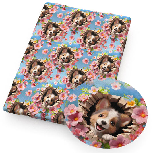 peach blossom dogpuppy fabric
