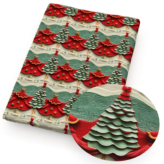 imitation embroidery series christmas tree fabric