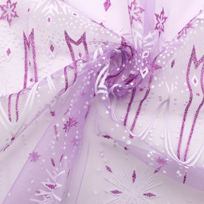 1Pc 59x19.68inch(150x50cm) glitter Tulle Mesh fabric, Suitable For Handmade DIY Party Decoration, Background Decoration, Table Decoration Fabrics And Other Multi-purpose