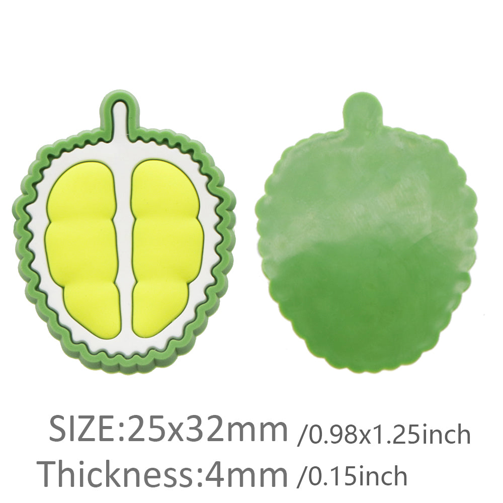 10Pcs/Pack Avocado Pineapple Fruits  Soft PVC Flexible Glue FlatBack DIY Scrapbook Embellishment Phone Craft Decoration