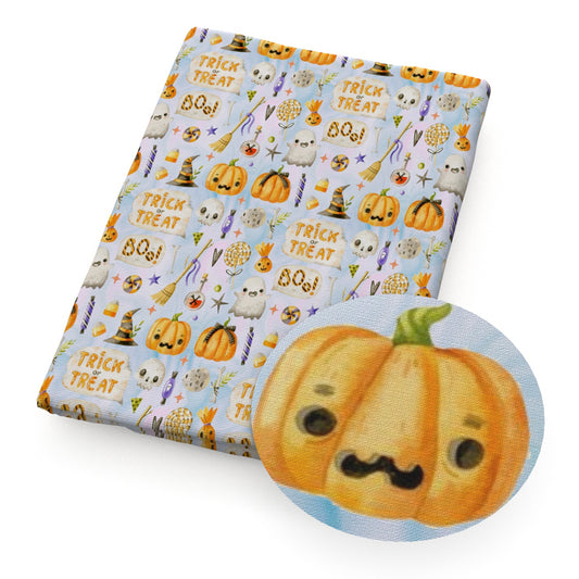 skull ghost skeleton halloween fabric