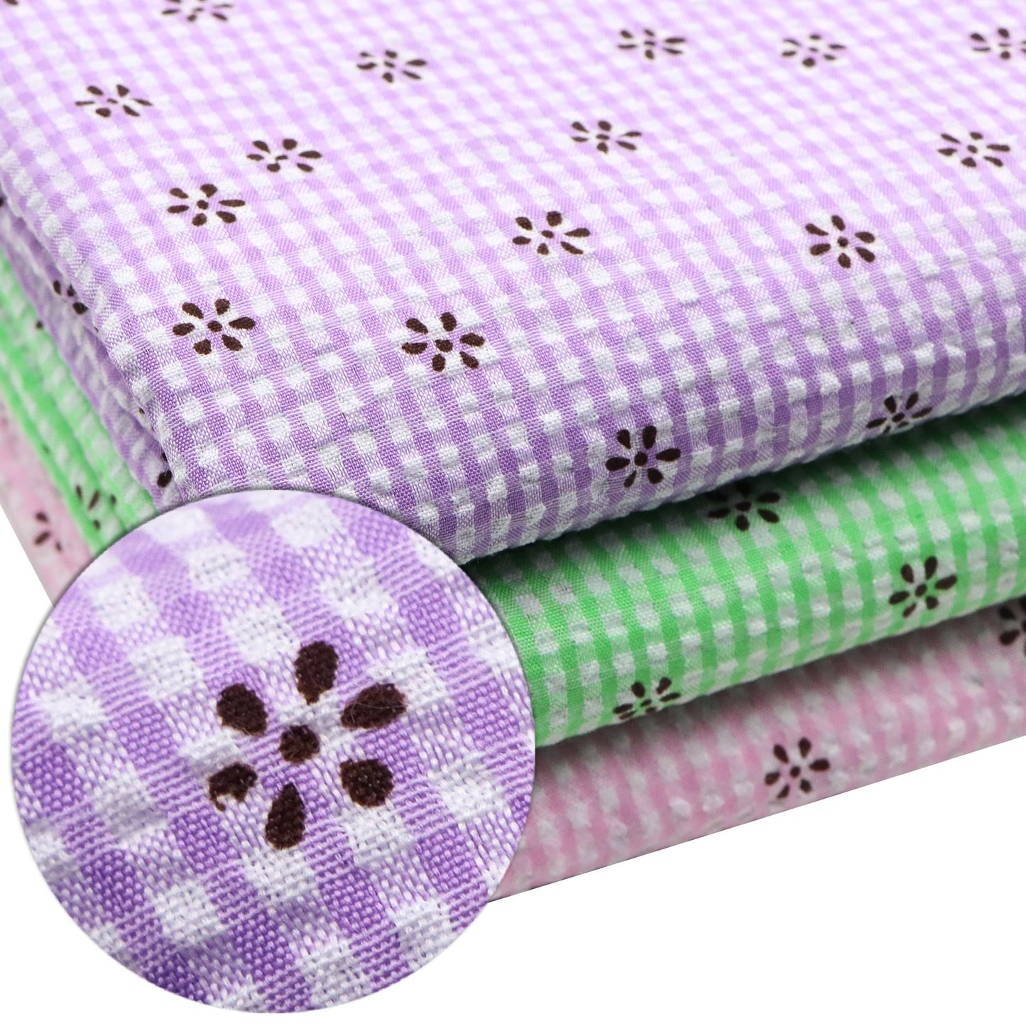 1Pc flower plaid Fabric - 59x19.68inch(150x50cm) Pre-cut Fabric,Perfect for DIY Sewing,Bags,Party Decor, Tablecloths, Gift Wrapping,Cushions & Furniture Covers