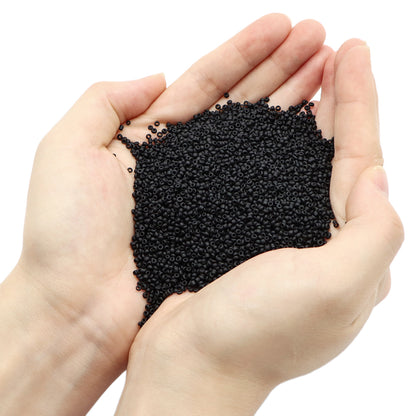 10g/pack Black Series 15/0 Miyuki Seed Beads Plain Solid Color Loose Spacer Acrylic Beads with Hole for Jewelry Making DIY Bracelet Necklace Chain Earrings Charm Bangle Decors Craft Accessories