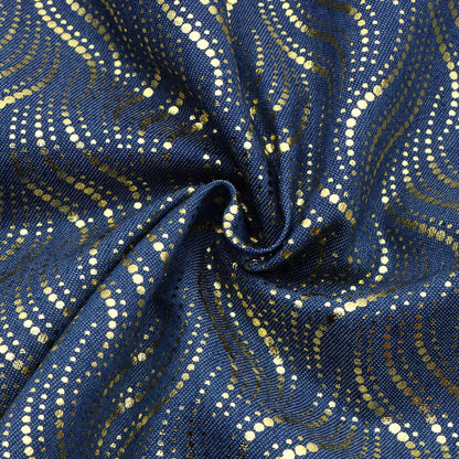 1Pc Golden Hot Stamping dot wave Pre-Washed stripe Denim Fabric - 59x19.68inch(150x50cm)  DIY Crafts Projects, DIY Wallet Making