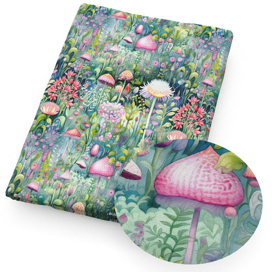 plant flowerfloral rainbow color mushroom fabric