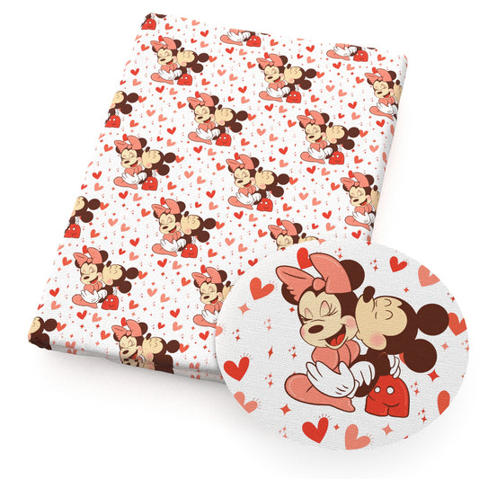 valentine's day cartoon fabric