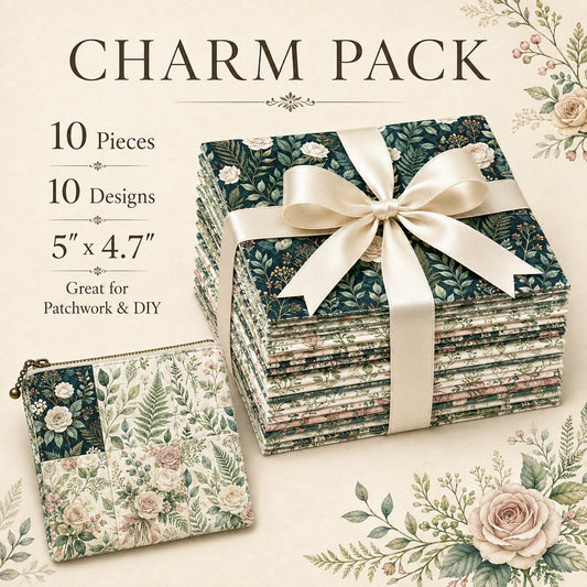10Pc/Set Flower Series Fat Quarter Fabric, Pre-Cut Square Fabric Assort, Fabric Set, Craft Fabric, Handmade DIY Patchwork Fabric,Home Quilting Sewing Fabric, Packaging Fabric, Scrapbooking Craft Hobbyist