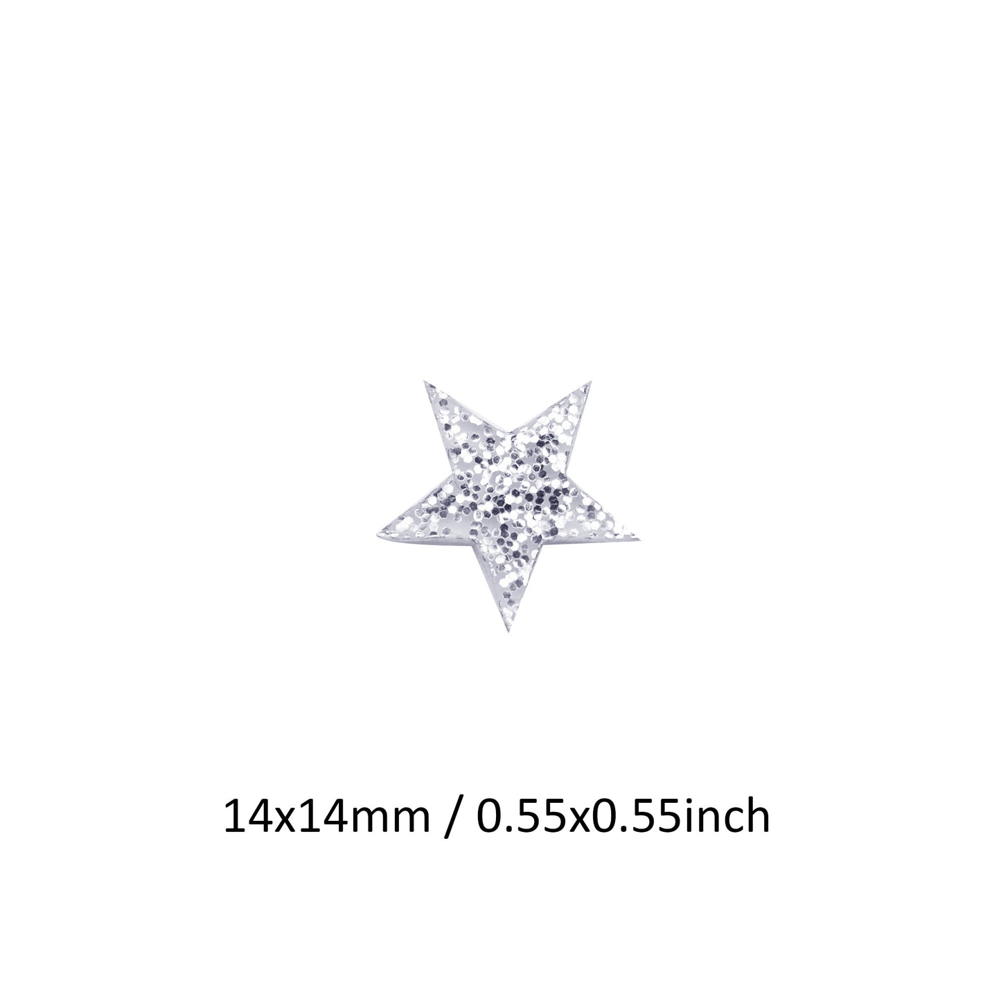 Resin Flat Back Charms Beads,5pcs Glitter Star Shape Resin Cabochons for DIY Crafts, Scrapbooking, Jewelry Making