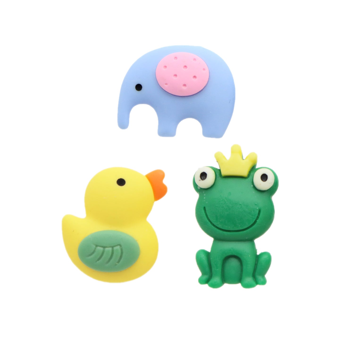 Resin Flat Back Charms Beads,2pcs Frog Duck Turtle Elephant Shape Resin Cabochons for DIY Crafts, Scrapbooking, Jewelry Making