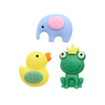 Resin Flat Back Charms Beads,2pcs Frog Duck Turtle Elephant Shape Resin Cabochons for DIY Crafts, Scrapbooking, Jewelry Making