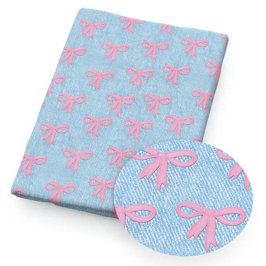bowknotbows denim pattern fabric
