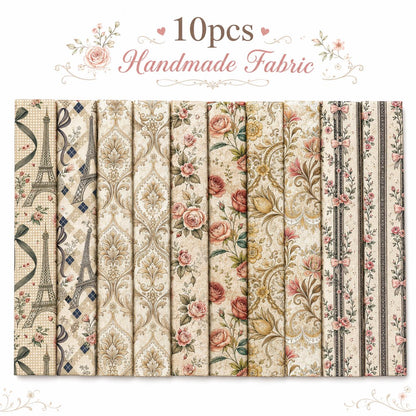10pcs Vintage Floral Pattern Jelly Roll Fabric Strips 2.5X19.7inch Pre-Cut 100% Polyester For Patchwork Quilts, Table Runners, Placemats, Tote Bags, Storage Pouches, Makeup Bags, Coasters, Quilt Blocks & Binding