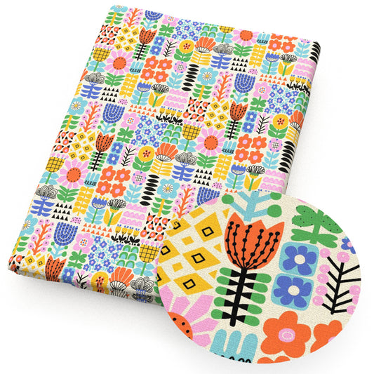 flowerfloral pink series strawberry triangle rhombus rainbow fabric