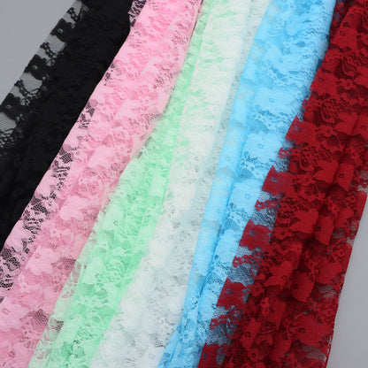 1Pc solid flower Printed Premium Lace Fabric - 59x19.68inch(150x50cm) Pre-cut Fabric,Perfect for DIY Sewing,Bags,Party Decor, Tablecloths, Gift Wrapping,Cushions & Furniture Covers