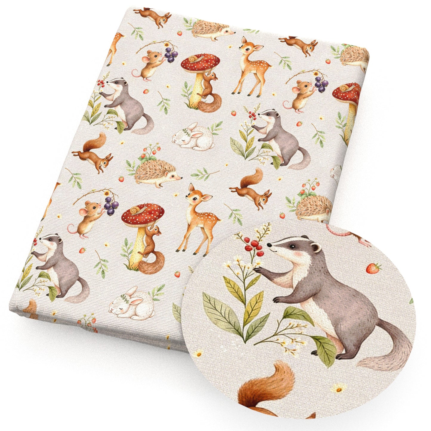 rabbit bunny deerreindeer giraffe mushroom mouse hedgehog strawberry blueberry fabric