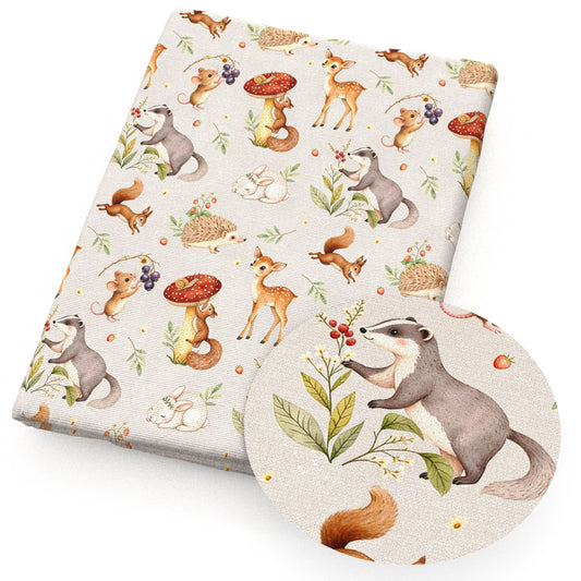 rabbit bunny deerreindeer giraffe mushroom mouse hedgehog strawberry blueberry fabric