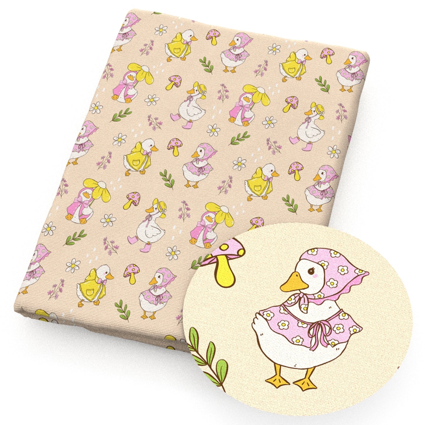 duck flowerfloral fabric