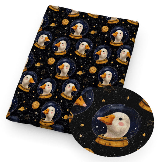 star starfish duck planetsolar systemgalaxy animals fabric
