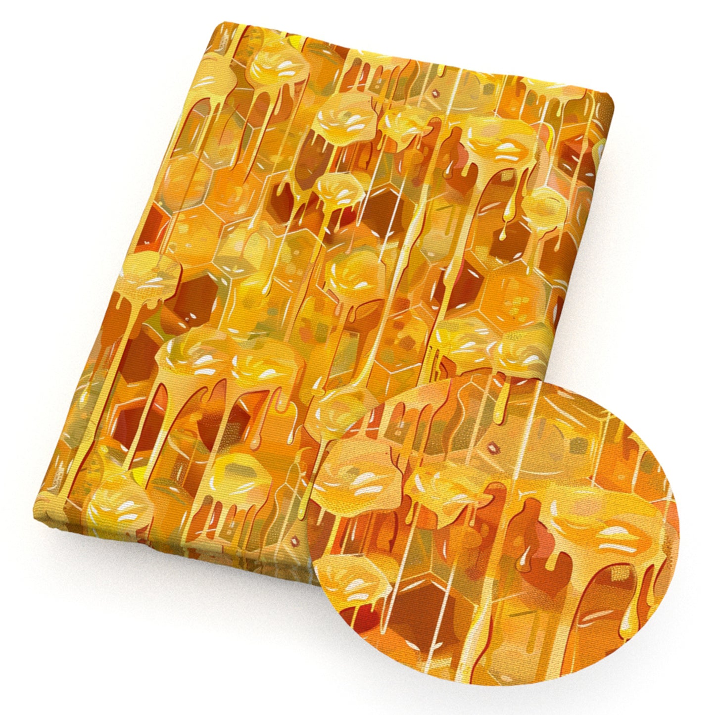 bee hexagon food fabric