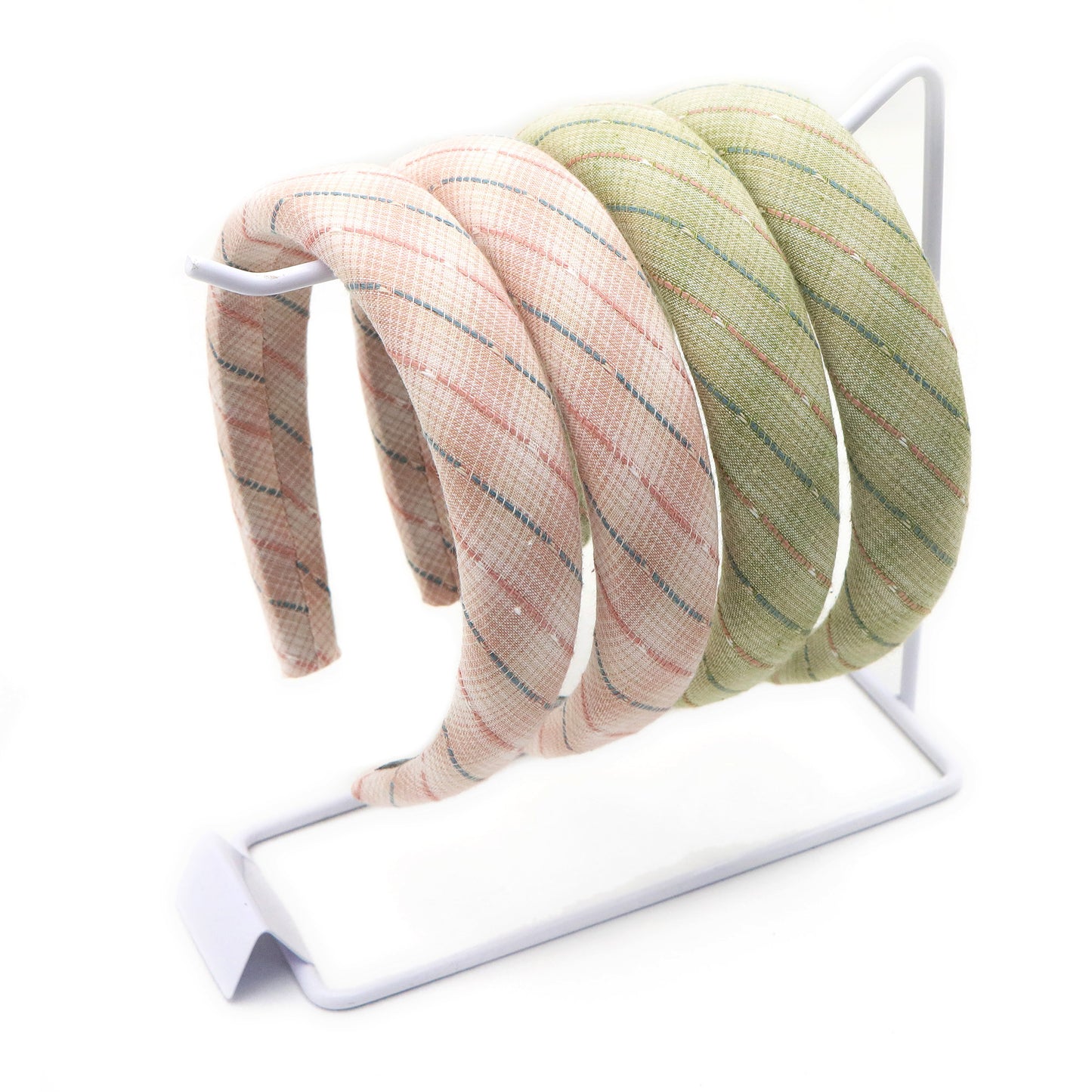 cotton jacquard line gradient retro checkered high cranial hairband