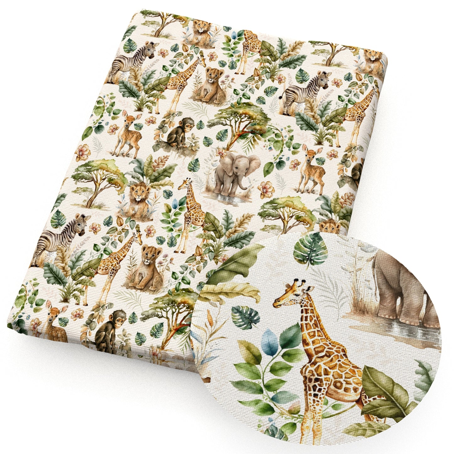 animals elephant pattern fabric