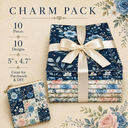 10Pc/Set Flower Series Fat Quarter Fabric, Pre-Cut Square Fabric Assort, Fabric Set, Craft Fabric, Handmade DIY Patchwork Fabric,Home Quilting Sewing Fabric, Packaging Fabric, Scrapbooking Craft Hobbyist