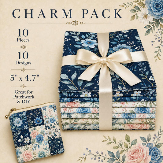 10Pc/Set Flower Series Fat Quarter Fabric, Pre-Cut Square Fabric Assort, Fabric Set, Craft Fabric, Handmade DIY Patchwork Fabric,Home Quilting Sewing Fabric, Packaging Fabric, Scrapbooking Craft Hobbyist