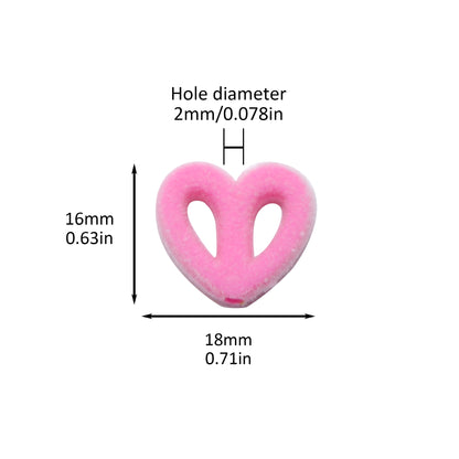 10Pcs Hollow Love Heart Acrylic Beads Plain Solid Color Loose Spacer Beads for DIY Jewelry Making Accessories DIY Bracelet Necklace Chain Earrings Charm Bangle Decors Craft Pen Supplies Festive Decorations