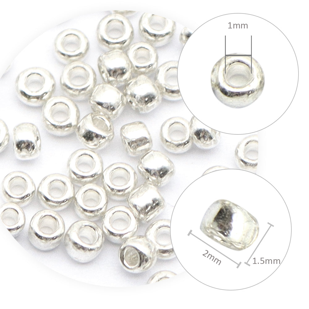 10g/pack 13/0 Ginkgo Miyuki Seed Beads Plain Solid Color Loose Spacer Acrylic Beads with Hole for Jewelry Making DIY Bracelet Necklace Chain Earrings Charm Bangle Decors Craft Accessories