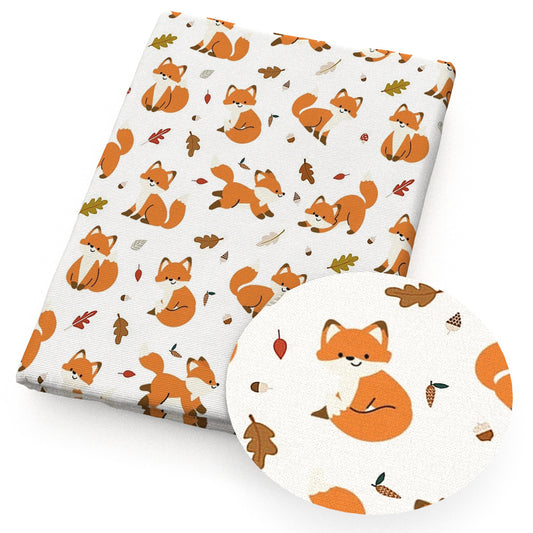 animals fox fabric