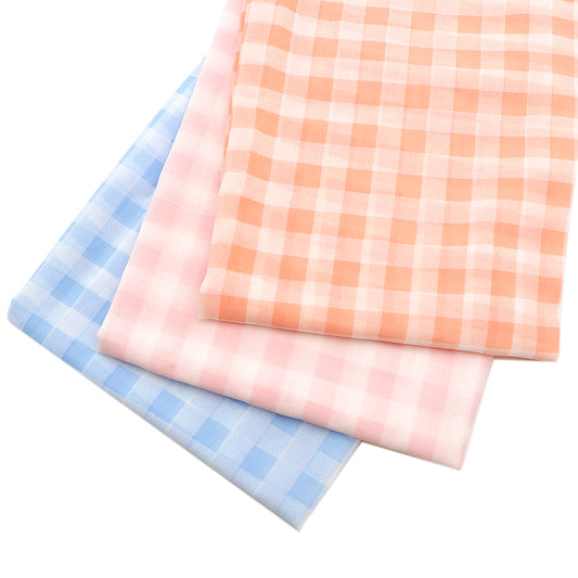 1pc Plaid, Grid, Gingham 59x19.68inch(150x50cm) Quilting Fabric chiffon fabric Craft Fabrics DIY Handmade Projects Precut For Patchwork Craft