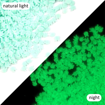 10g/pack Glow in the Dark Festive Nail Art Polymer Clay Slices - Blossom Flower Rabbit Bunny Shaped,Unscented - Slime Charms for Resin, Lip Gloss DIY, Nail Art & Crafts,Easter Decorations